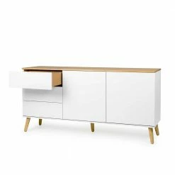 Am billigsten 🎁 Mid Century Sideboard In Weiß & Eiche Vudian Ohne Griffe 🌟 8 Am billigsten 🎁 Mid Century Sideboard In Weiß & Eiche Vudian Ohne Griffe 🌟 -Reanna Shop mid century sideboard in weiss eiche ohne griffe vudian 02