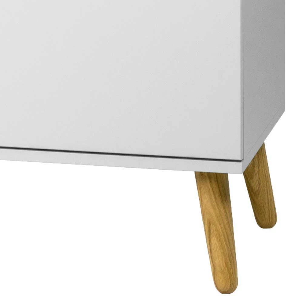 Am billigsten 🎁 Mid Century Sideboard In Weiß & Eiche Vudian Ohne Griffe 🌟 4 Am billigsten 🎁 Mid Century Sideboard In Weiß & Eiche Vudian Ohne Griffe 🌟 – Bild 4