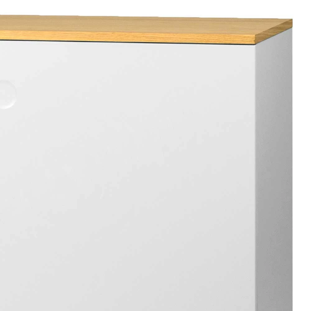 Am billigsten 🎁 Mid Century Sideboard In Weiß & Eiche Vudian Ohne Griffe 🌟 5 Am billigsten 🎁 Mid Century Sideboard In Weiß & Eiche Vudian Ohne Griffe 🌟 – Bild 5