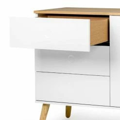 Am billigsten 🎁 Mid Century Sideboard In Weiß & Eiche Vudian Ohne Griffe 🌟 11 Am billigsten 🎁 Mid Century Sideboard In Weiß & Eiche Vudian Ohne Griffe 🌟 -Reanna Shop mid century sideboard in weiss eiche ohne griffe vudian 05