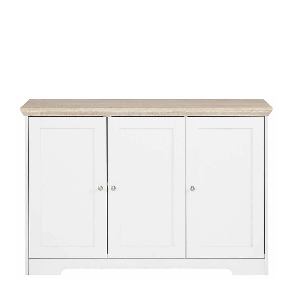 Bester Verkauf ✔️ Modern Country Türen-Kommode In Weiß & Eiche - Akedra 🥰 3 Bester Verkauf ✔️ Modern Country Türen-Kommode In Weiß & Eiche - Akedra 🥰 – Bild 3