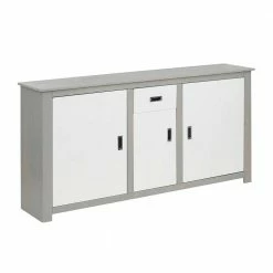 Bestpreis ⭐ Moderne Esszimmer Kommode In Weiß & Grau - Lurgeno 🧨