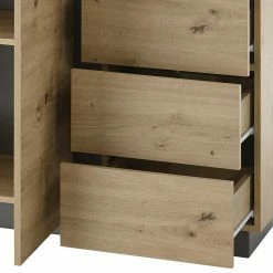 Beste Bewertungen von 🎉 Moderne Kombi-Kommode 138 Cm Breit - Lairian ⌛ -Reanna Shop moderne kombi kommode 138 cm breit in wildeiche optik dunkelgrau lairian 05