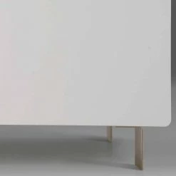 Coupon 🎁 Moderne Kommode Mit Zwei Türen In Weiß - Araulon ❤️ 8 Coupon 🎁 Moderne Kommode Mit Zwei Türen In Weiß - Araulon ❤️ -Reanna Shop moderne kommode mit zwei tueren in weiss nussbaum mit metallfuessen araulon 02