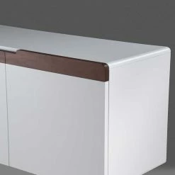 Coupon 🎁 Moderne Kommode Mit Zwei Türen In Weiß - Araulon ❤️ 10 Coupon 🎁 Moderne Kommode Mit Zwei Türen In Weiß - Araulon ❤️ -Reanna Shop moderne kommode mit zwei tueren in weiss nussbaum mit metallfuessen araulon 04