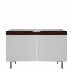 Coupon 🎁 Moderne Kommode Mit Zwei Türen In Weiß - Araulon ❤️