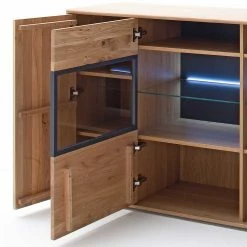 Angebote 😍 Modernes Eiche Sideboard Mit Glaseinsätzen - Assela 🌟 9 Angebote 😍 Modernes Eiche Sideboard Mit Glaseinsätzen - Assela 🌟 -Reanna Shop modernes eiche sideboard mit glaseinsaetzen in eiche bianco anthrazit assela 03