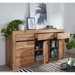 Budget 🥰 Modernes Sideboard Aus Zerreiche Massivholz - Nescavan ⌛ -Reanna Shop modernes sideboard aus zerreiche massivholz und wildeiche massivholz nescavan 02