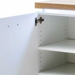 Bestes Angebot 🔥 Modernes Sideboard Mit LED Beleuchtung - Nusenia 👍 -Reanna Shop modernes sideboard mit led beleuchtung in weiss wildeiche dekor nusenia 05