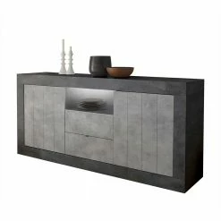 Schlussverkauf 😍 Modernes Sockel Sideboard In Beton Grau - Calla 👍