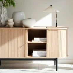 Top 10 🛒 Ovale Kommode Im Skandi Design - Troyes 🔔 -Reanna Shop ovale kommode im skandi design mit zwei tueren in white wash eiche schwarz troyes 03