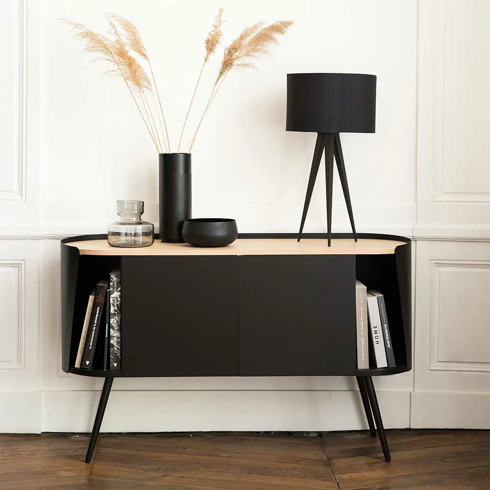 Bestes Angebot ⌛ Ovales Design-Sideboard In Schwarz - Ezaja 😀 2 Bestes Angebot ⌛ Ovales Design-Sideboard In Schwarz - Ezaja 😀 – Bild 2