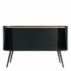 Bestes Angebot ⌛ Ovales Design-Sideboard In Schwarz - Ezaja 😀 9 Bestes Angebot ⌛ Ovales Design-Sideboard In Schwarz - Ezaja 😀 -Reanna Shop ovales design sideboard in schwarz mit eiche 2 tuerig 134x80x36 ezaja 03