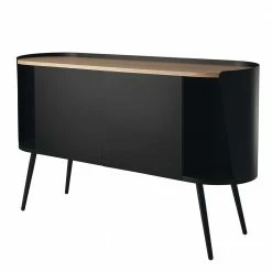 Bestes Angebot ⌛ Ovales Design-Sideboard In Schwarz - Ezaja 😀