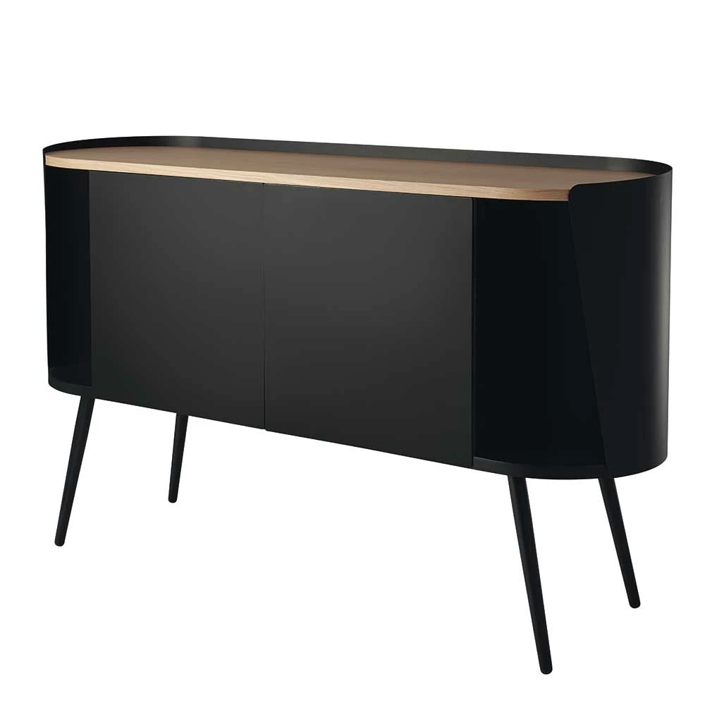 Bestes Angebot ⌛ Ovales Design-Sideboard In Schwarz - Ezaja 😀 1 Bestes Angebot ⌛ Ovales Design-Sideboard In Schwarz - Ezaja 😀