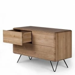 Angebote 🥰 Retro Kommode In Eiche Bianco - Bakaras 😀 8 Angebote 🥰 Retro Kommode In Eiche Bianco - Bakaras 😀 -Reanna Shop retro kommode in eiche bianco mit metallbeinen 120x75x40 bakaras 02