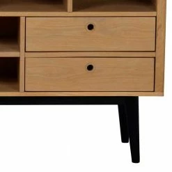 Bestes Angebot 🥰 Retro Sideboard Mit Furnier Eiche Natur Tinerva & Gestell Schwarz 🎁 -Reanna Shop retro sideboard mit furnier eiche natur gestell schwarz tinerva 03