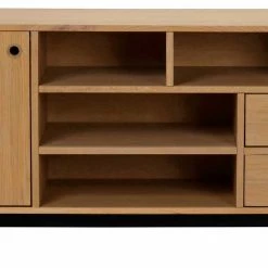 Bestes Angebot 🥰 Retro Sideboard Mit Furnier Eiche Natur Tinerva & Gestell Schwarz 🎁 -Reanna Shop retro sideboard mit furnier eiche natur gestell schwarz tinerva 04