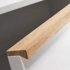 Großhandel ⭐ Retro Sideboard Belice In Weiß Und Eiche Massiv 🔥 -Reanna Shop retro sideboard weiss und eiche massiv 2 tuerig und zwei schubladen 160cm breit belice 04