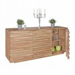 Rabatt 🎉 Rustikales Design Sideboard Pisino Aus Holz Akazie Massiv ✔️