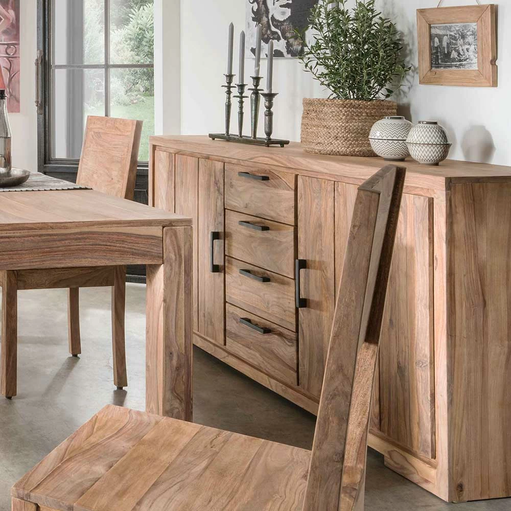 Schlussverkauf 💯 Rustikales Sheesham Sideboard 2-türig - Asmadova ✨ 5 Schlussverkauf 💯 Rustikales Sheesham Sideboard 2-türig - Asmadova ✨ – Bild 5