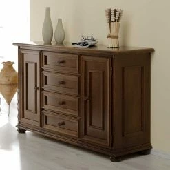 Großhandel 😉 Schlafzimmer Kommode Messina Aus Nussbaum ✔️ -Reanna Shop schlafzimmer kommode nussbaum antik gebeizt messina 02