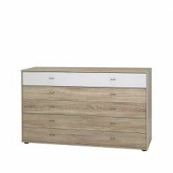 Am billigsten 🔔 Schlafzimmer Sideboard Segradon In Eiche Sägerau Weiß ⌛