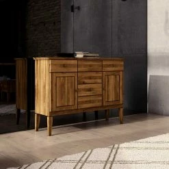Bestpreis 😉 Schlafzimmer Sideboard Masdamos Aus Wildeiche Massivholz 💯 -Reanna Shop schlafzimmer sideboard wildeiche massivholz 100 cm hoch masdamos 02