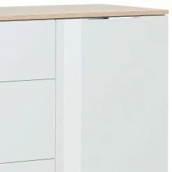 Brandneu 🥰 Schlicht-moderne Kombi-Kommode 136x100x40cm - Ildanov 🔔 10 Brandneu 🥰 Schlicht-moderne Kombi-Kommode 136x100x40cm - Ildanov 🔔 -Reanna Shop schlicht moderne kombi kommode 136x100x40cm in weiss glas eiche sonoma dekor ildanov 04