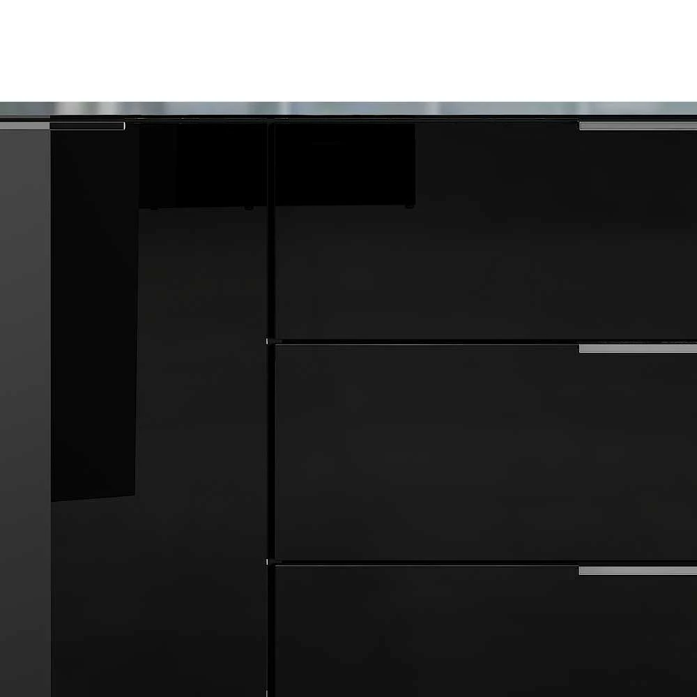 Großhandel ⭐ Schwarzes Sideboard Mit Glas-Beschichtung - Abid 🎉 4 Großhandel ⭐ Schwarzes Sideboard Mit Glas-Beschichtung - Abid 🎉 – Bild 4