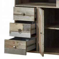 Neu 👍 Shabby Sideboard Curacon In Grau Treibholz Dekor 🌟 -Reanna Shop shabby sideboard grau treibholz dekor 80 cm hoch curacon 03