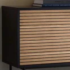 Neu 🎉 Sideboard Im Skandinavischen Wohnstil - Varaba 🔔 -Reanna Shop sideboard im skandinavischen wohnstil in schwarz eiche furnier varaba 02