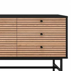 Neu 🎉 Sideboard Im Skandinavischen Wohnstil - Varaba 🔔 -Reanna Shop sideboard im skandinavischen wohnstil in schwarz eiche furnier varaba 03