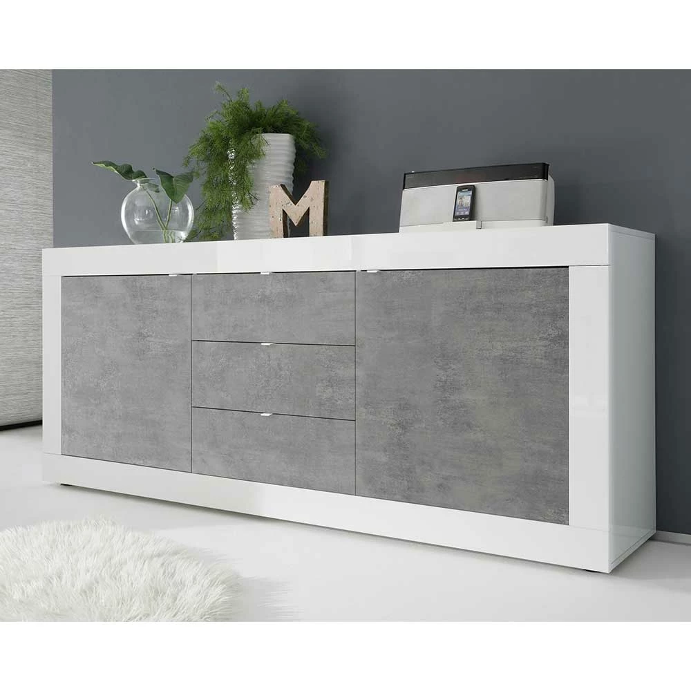 Budget 🥰 Sideboard In Betonoptik & Weiß HG - Narandu 👍 2 Budget 🥰 Sideboard In Betonoptik & Weiß HG - Narandu 👍 – Bild 2