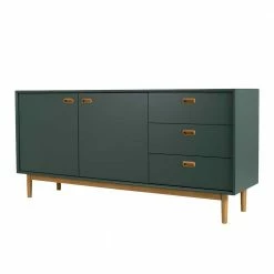 Auslauf 🌟 Sideboard In Dunkelgrün & Eiche - Salvatoria 🥰
