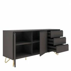 Coupon ✔️ Sideboard In Grau & Gold - Tajibo 😍 9 Coupon ✔️ Sideboard In Grau & Gold - Tajibo 😍 -Reanna Shop sideboard in grau gold aus mdf mit metall hairpin legs kurz tajibo 03