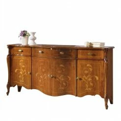 Brandneu ⌛ Sideboard In Nussbaum Mit Ranken Dekor - Carlenna ❤️