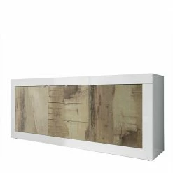 Bestpreis 🤩 Sideboard In Verwitterter Holzoptik & Weiß - Olvenion 👍