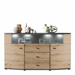 Großhandel 🌟 Sideboard In Wildeiche & Anthrazit Mit Glas - Lyneka 😀 9 Großhandel 🌟 Sideboard In Wildeiche & Anthrazit Mit Glas - Lyneka 😀 -Reanna Shop sideboard in wildeiche anthrazit mit glas 87 cm hoch lyneka 03