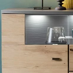 Großhandel 🌟 Sideboard In Wildeiche & Anthrazit Mit Glas - Lyneka 😀 11 Großhandel 🌟 Sideboard In Wildeiche & Anthrazit Mit Glas - Lyneka 😀 -Reanna Shop sideboard in wildeiche anthrazit mit glas 87 cm hoch lyneka 05