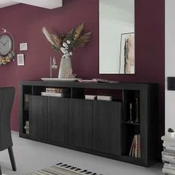 Top 10 💯 Sideboard Mit 6 Fächern & 4 Türen - Bihar 🔥 -Reanna Shop sideboard mit 6 faechern 4 tueren in schwarz holzstruktur optik bihar 05