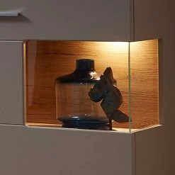 Top 10 😍 Sideboard Mit Glaseinsätzen & LED Licht - Fraguca ✨ -Reanna Shop sideboard mit glaseinsaetzen led licht in grau eiche holzdekor fraguca 05