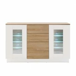 Beste Bewertungen von ⌛ Sideboard Mit Glastüren & Vier Schubladen - Dailin ✨ 9 Beste Bewertungen von ⌛ Sideboard Mit Glastüren & Vier Schubladen - Dailin ✨ -Reanna Shop sideboard mit glastueren vier schubladen in weiss hg wildeiche dekor dailin 03