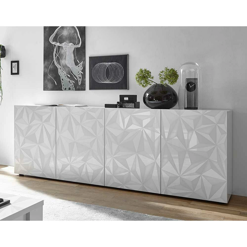 Auslauf ✔️ Sideboard Mit Türen In Weiß Hochglänzend - Vovasoma 👍 2 Auslauf ✔️ Sideboard Mit Türen In Weiß Hochglänzend - Vovasoma 👍 – Bild 2