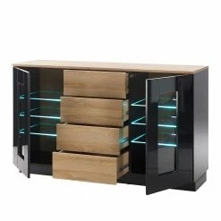 Bester Verkauf ⭐ Sideboard Vitrine 136x85x43 Cm - Fincaldon 🔥 9 Bester Verkauf ⭐ Sideboard Vitrine 136x85x43 Cm - Fincaldon 🔥 -Reanna Shop sideboard vitrine 136x85x43 cm in schwarz hg wildeiche nb fincaldon 03