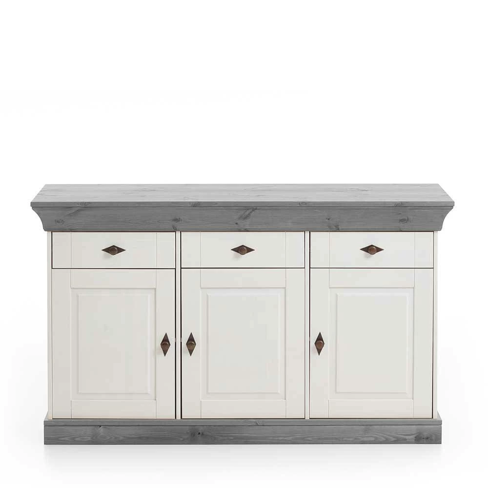 Neu 🔥 Sideboard Mirandesca In Weiß Grau ✨ 2 Neu 🔥 Sideboard Mirandesca In Weiß Grau ✨ – Bild 2