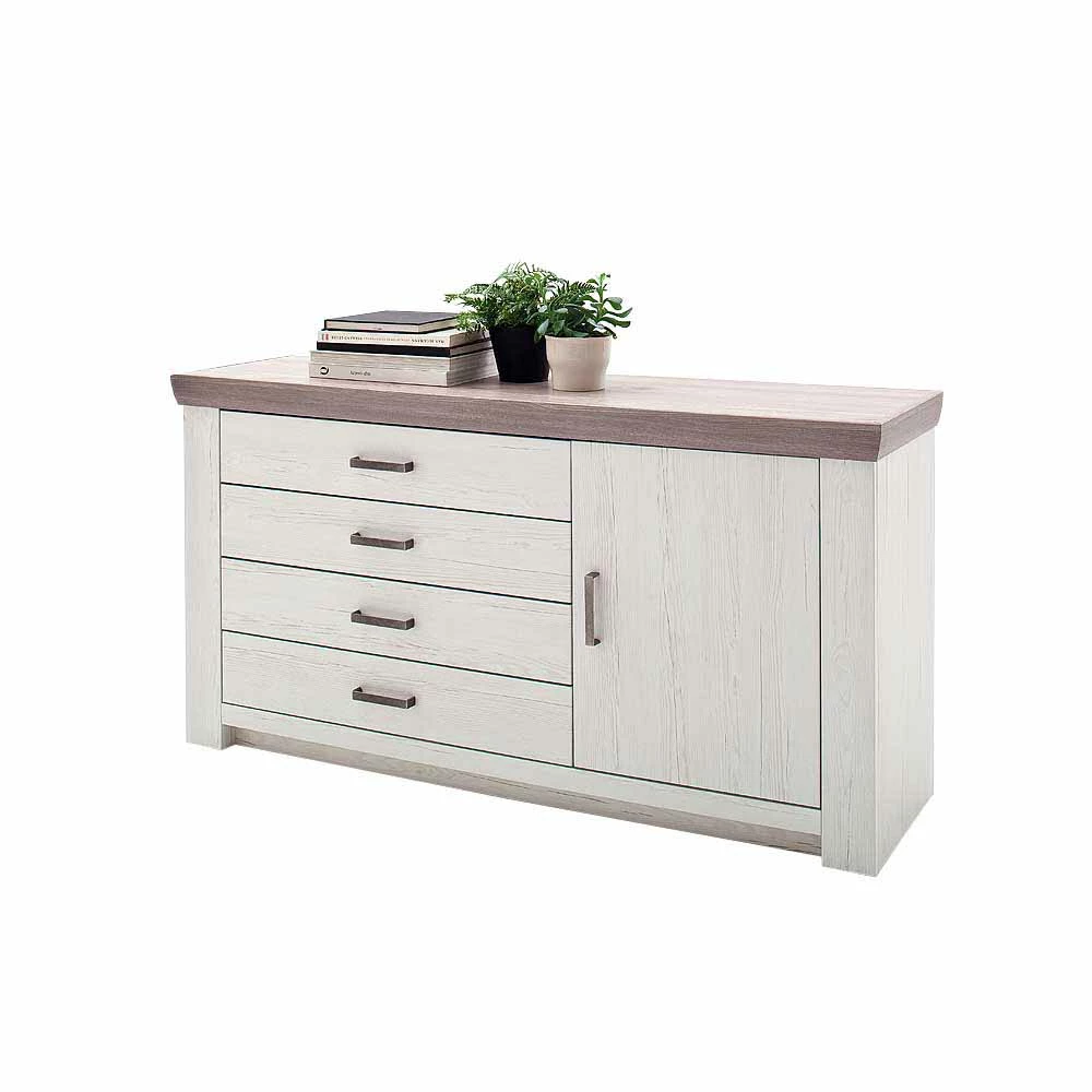 Schlussverkauf 🥰 Sideboard Ciovon In Weiß Pinie 🤩 1 Schlussverkauf 🥰 Sideboard Ciovon In Weiß Pinie 🤩