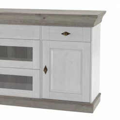 Coupon 🤩 Skandinavisches Sideboard Mirandesca In Weiß Grau 🥰 -Reanna Shop skandinavisches sideboard weiss grau glas mirandesca 02
