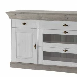 Coupon 🤩 Skandinavisches Sideboard Mirandesca In Weiß Grau 🥰 -Reanna Shop skandinavisches sideboard weiss grau glas mirandesca 03