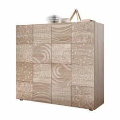 Auslauf 😀 Sonoma-Eiche Kommode Bedruckt - Bielvas ✔️